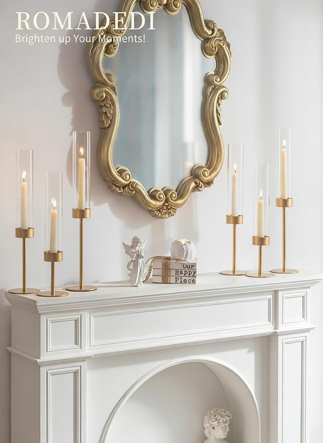 Romadedi Glass Hurricane Candle Holders - Image 2