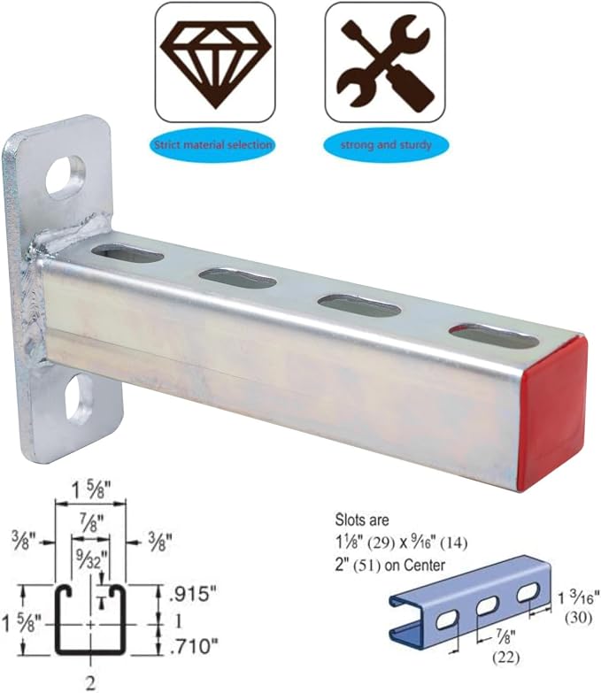 4 Pack Steel Shelf Bracket, 8 Inch Long, Versatile Display Bracket, Pipe Stands - Image 3