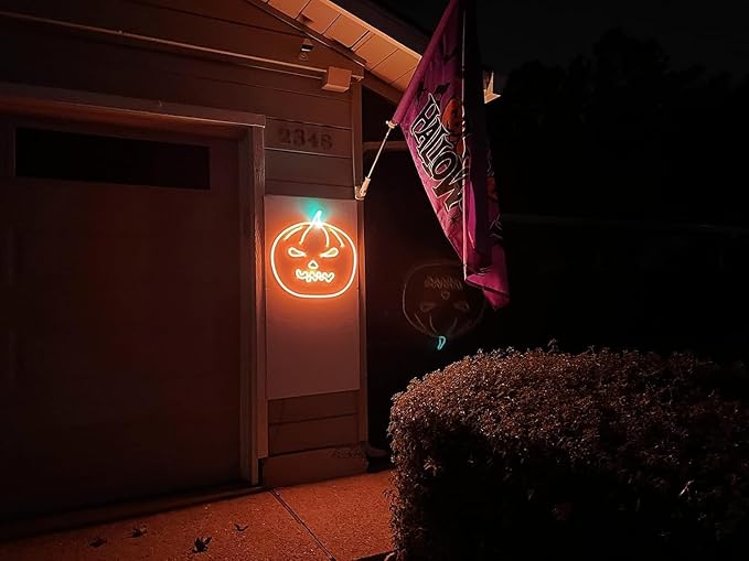 Lamomo LED Neon Lights, 16.4ft Orange Halloween Decorations 0.39In/Cut Rope - Image 2