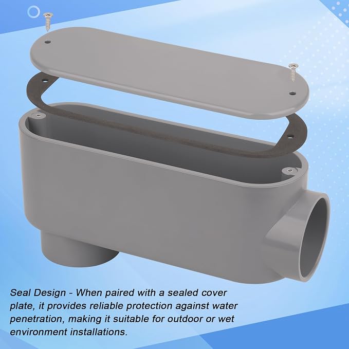 2 Inch Rigid PVC Conduit Body Type LB, Slip x Slip PVC Conduit Bodies LB Type - Image 2