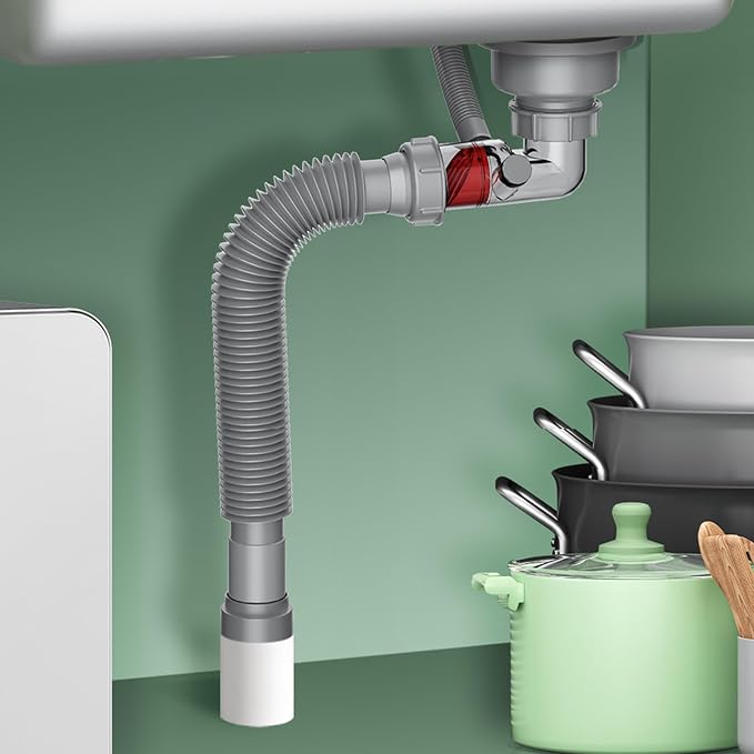 Sink Trap 1 1/2'' P-Trap Replacement Upgrade Visible Sink Drain Backflow - Image 5