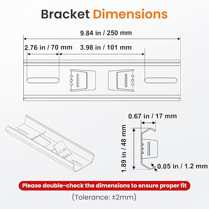 QILIPSU Pole Mounting Kits, 304 Stainless Steel 9.8" x 1.9" Brackets - Image 5