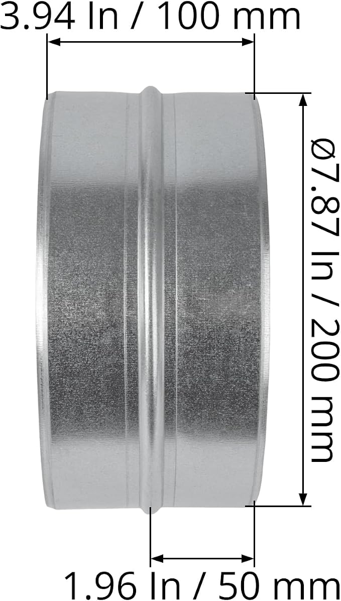 8'' Inch Galvanised Steel - Image 2