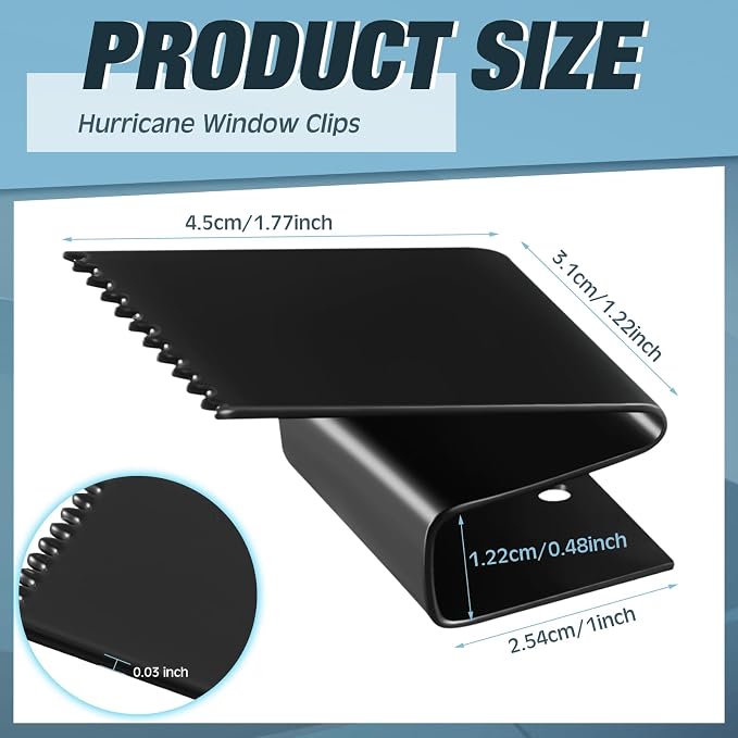 1 Pcs Hurricane Window Clips Fit 1/2 Inch Thick Plywood Carbon Steel Hurricane - Image 2