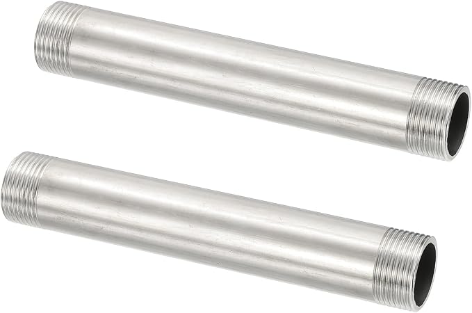 PATIKIL 304 Stainless Steel Pipe Fitting, 2 Pack 3/4" BSP Male x 3/4" BSP Male by PATIKIL