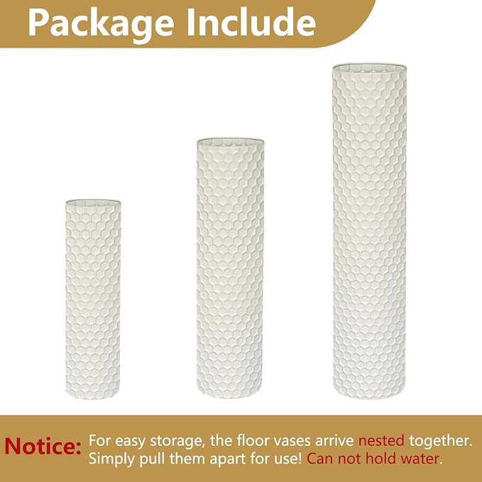White Tall Floor Vase - Image 7