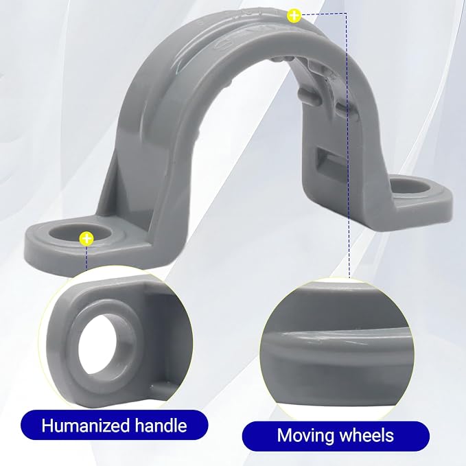 12pcs PVC Conduit Clamp 1/2 Inch Pipe Clamp | Plastic Pipe Strap Clamps - Image 5
