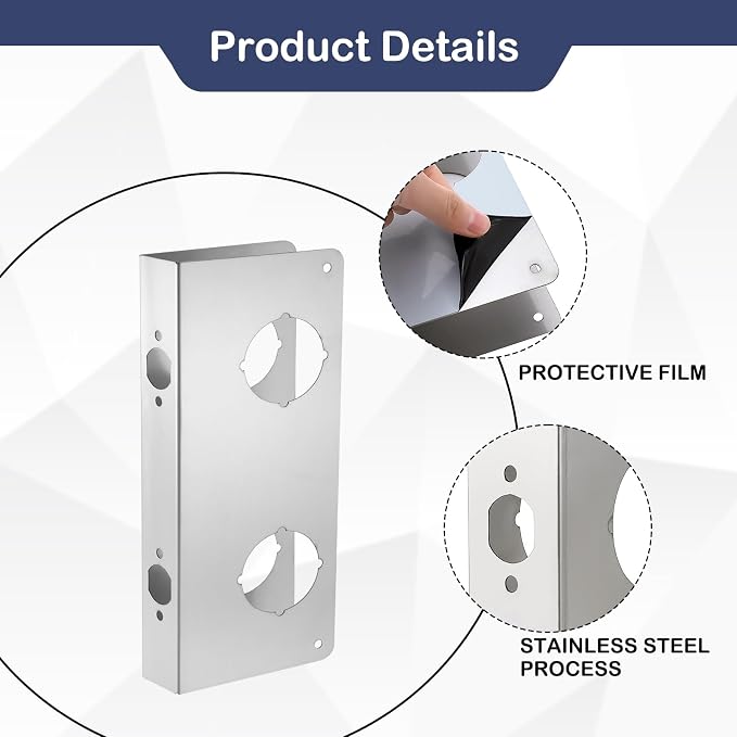 Lock and Door Reinforcer Plate, Reinforce and Repair Doors, Add Extra Security - Image 3