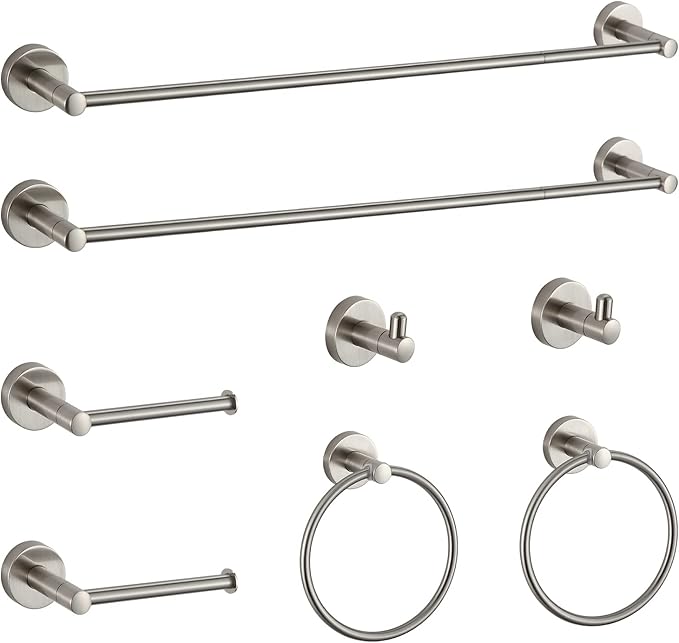 BGL Bathroom Hardware Set Brushed Nickel Bathroom Accessory Set Towel Bar 8 by BGL