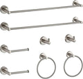 BGL Bathroom Hardware Set Brushed Nickel Bathroom Accessory Set Towel Bar 8 by BGL