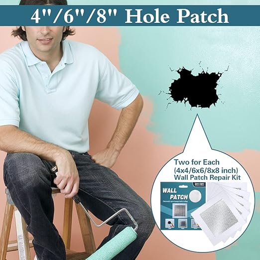 4" 6" 8" Drywall Patch Kit, Sheetrock Repair Kit | Plasterboard Patch, Safe - Image 6