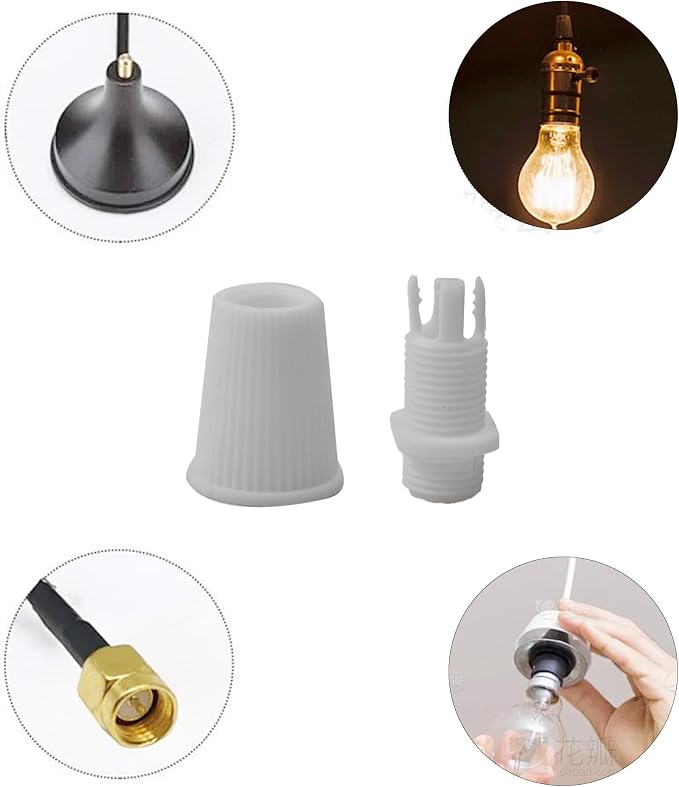 50 Pairs Plastic Pendant Lighting Strain Reliefs, Lamp Light Fixture Replacement - Image 4