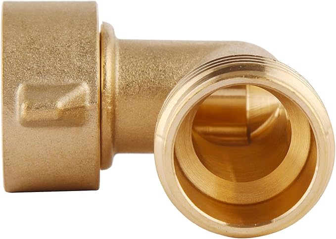 90-Degree Hose Elbow For RVs — Solid Brass Construction | Convenient Easy Grip - Image 4