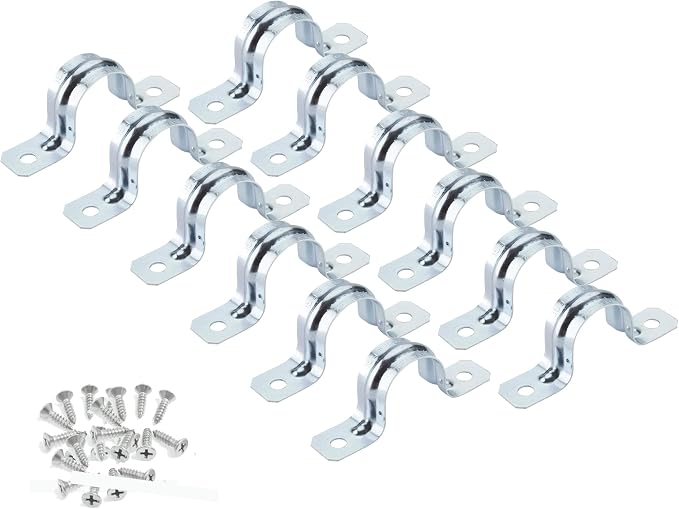 Wideskall® 1" inch Heavy Duty Pipe Tube Conduit Steel Hanger U Strap Clamps by Wideskall