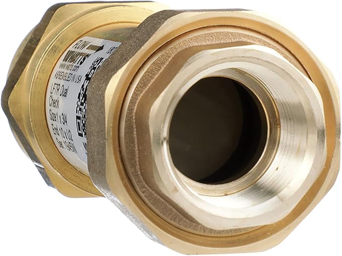Watts LF7R Lead-Free Brass Dual Check Valve Backflow Preventer 1" x 3/4" - Image 3