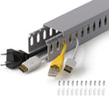 1.4"H x 1.6"W Cable Raceway, 12ft Under Desk Wire Management Channel, 4 Pack by ZhiYo