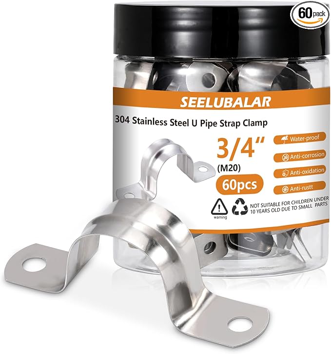 60Pcs M20 Stainless Steel Conduit Clamps | Conduit Clamps, Heavy Duty Pipe by SEELUBALAR