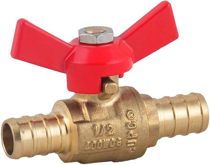 1/2" PEX Brass Ball Valve, LF Brass PEX Shut off Ball Valve - Image 7