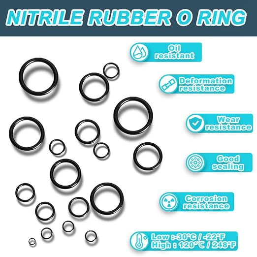 KEZE 1200 Pcs 24 Size Universal Rubber O-Ring Assortment Kit - Image 7