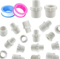 16Pcs PVC Pipe Fittings Reducer Bushing Coupling, 1/2" to 3/4" Male to by Unknown