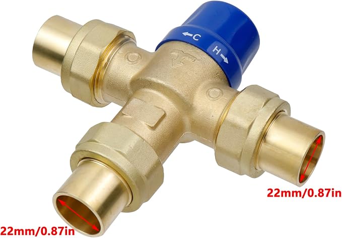 Antrader Thermostatic Mixing Valve, Water Temperature Control Valve, Lead-Free - Image 3