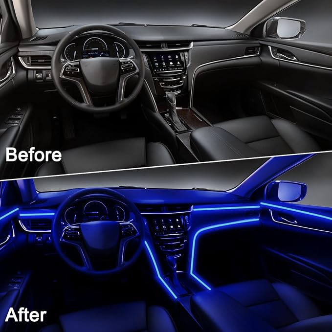 Interior Car LED Lights, 5 in 1 RGB Car Ambient Lighting Kit, APP Control | 275 - Image 5