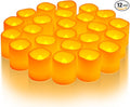 Homemory 12 Pack Orange Flameless Flickering LED Votive Tealights Candles | by Homemory