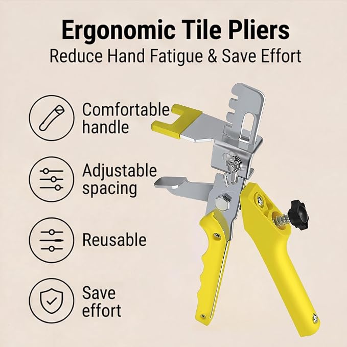 Tile Leveling System with Tile Plier, 1000 Pieces 1/16" Tile Leveler spacers - Image 4