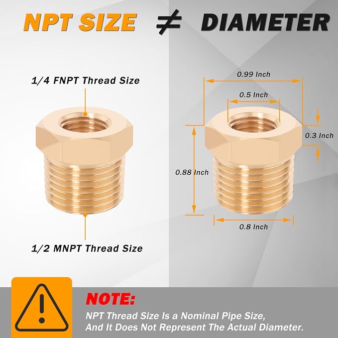 135 Pcs DOT Air Brake Line Fittings, 1/4" 3/8" 1/2" Brass DOT Compression Air - Image 6