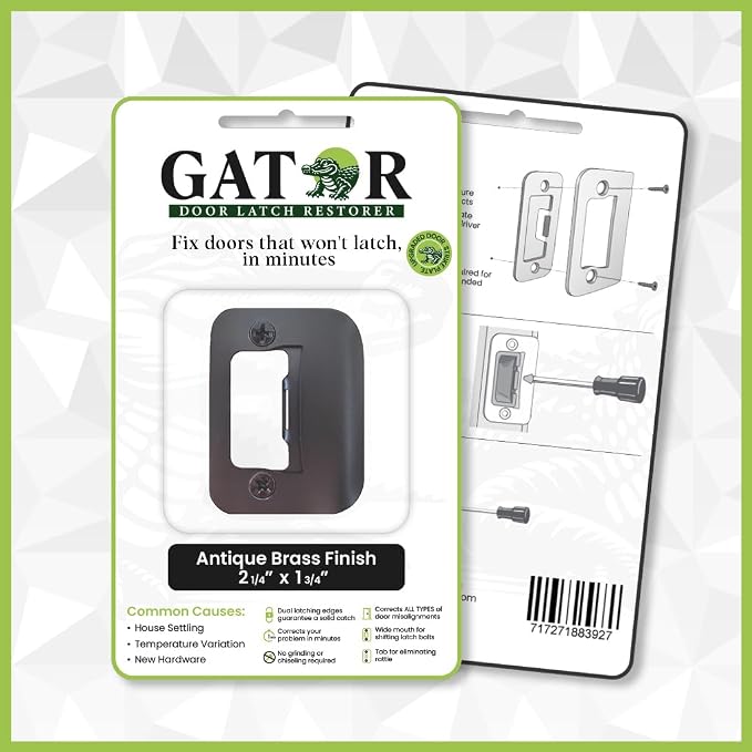 Gator Door Strike Plate 2-1/4" Latch Restorer, Oil Rubbed Bronze, No Chiseling - Image 2