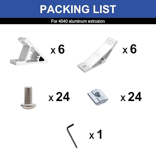 12pcs 4040 45/135 Degree Corner Bracket Connector 4040 Extrusion Hardware - Image 3