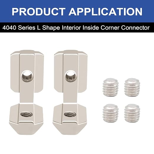 24pcs 4040 Extrusion Connector Corner Bracket Joint Silver | 4040 Extruded - Image 2