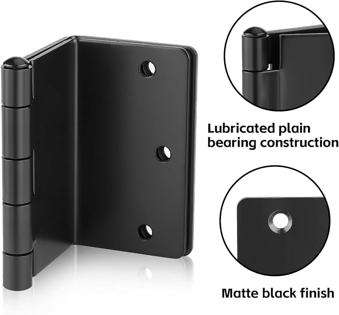3 Pack Offset Hinges Black Expandable Door Hinges 3.5 Inch Heavy Duty Full - Image 3