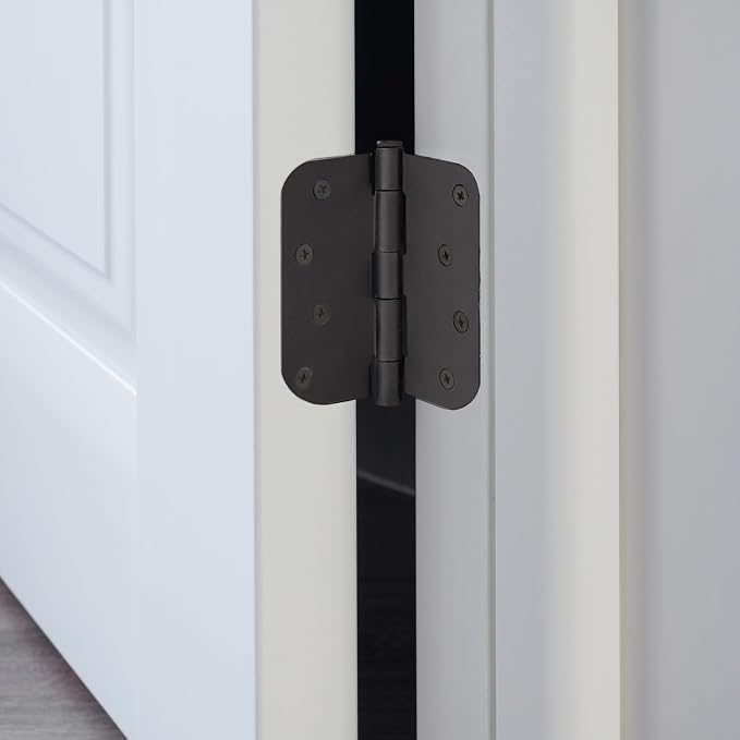 Design House Interior Door Hinge, Matte Black | 5/8" Radius, Traditional - Image 6
