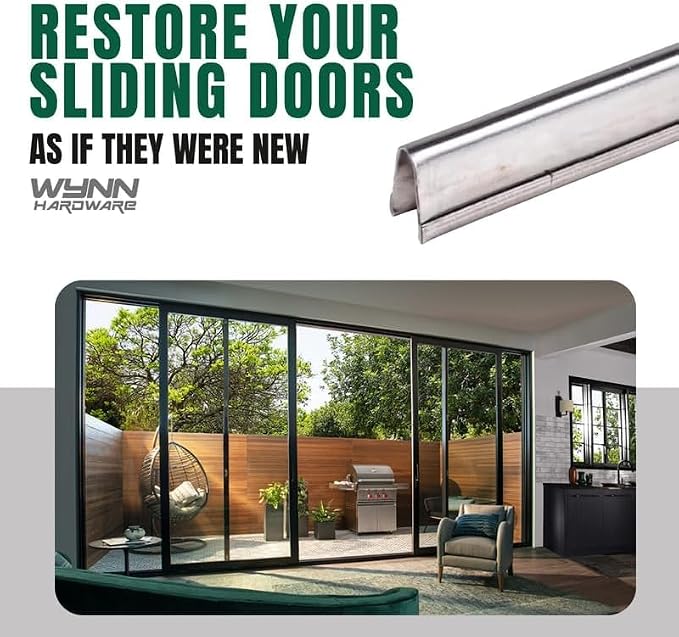Sliding Door Repair Track Cover Repair Worn Damaged Sliding Glass Door Repair - Image 3
