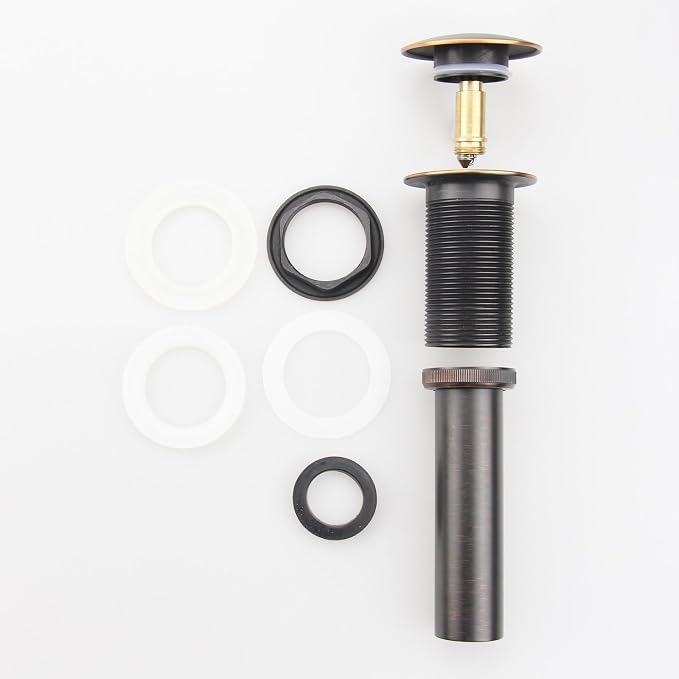 Bathroom Sink Pop Up Drain Without Overflow, Large Cap, Oil Rubbed Bronze - Image 6