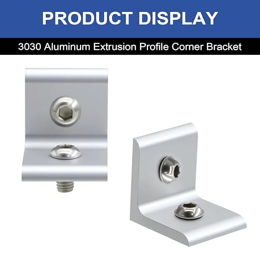 24Pack 3030 Corner Bracket Connector 90Degree Angle Bracket Silver | 30 Series - Image 6