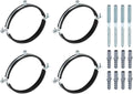 HARFINGTON 4 Set Split Ring Pipe Hanger 6-5/16" Galvanized Steel Sheet Wall by HARFINGTON