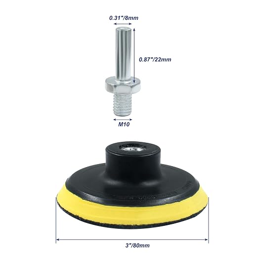 Luomorgo 3 Inch Hook & Loop Backing Pad Orbital Sander Polisher | Sanding Pad - Image 2