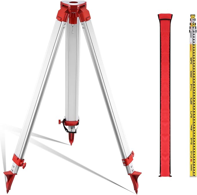 360° Self-Leveling Green Beam Rotary Laser Level Kit w/Tripod+Grade Rod | Remote - Image 8