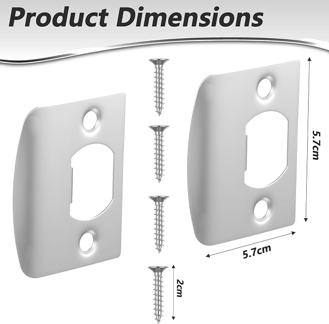 2 Pack Universal Door Strike Plate - Image 2