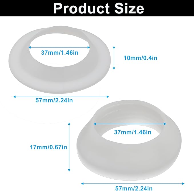 Murtenze 4 Sets Drainage Seal Universal Basin Drain Gasket | Thickened Silicone - Image 3