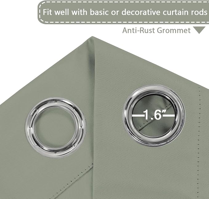 H.VERSAILTEX Blackout Patio Curtains 100 x 96 Inches - Image 3