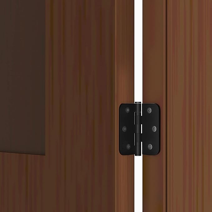 goldenwarm 3 Pack Ball Bearing Hinges Matte Black Door Hinges 3.5in*3.5in - Image 6