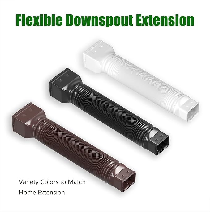 2 Pack Rain Gutter Downspout Extensions Flexible, Drain Downspout Extender - Image 8