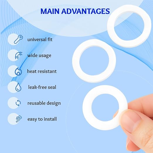 25pcs 1-Inch Silicone Gasket Set – Flat Sealing Washers and O-Rings - Image 6