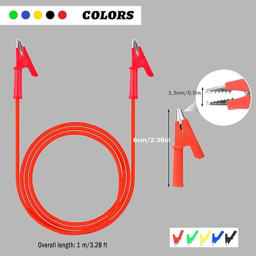 Alligator Clip to Alligator Clip Silicone Jumper Wire | Alligator Clip - Image 5