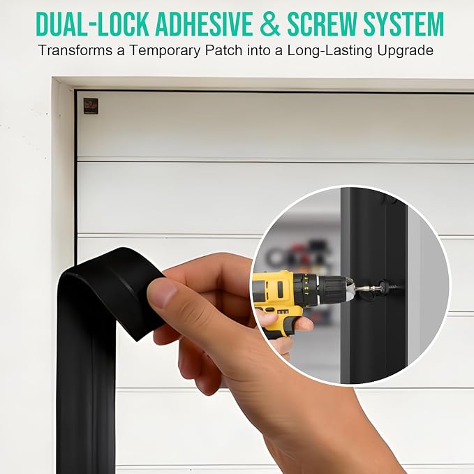 Garage Door Seal Top and Sides - 36FT TPE Garage Door Weather Stripping Kit - Image 6