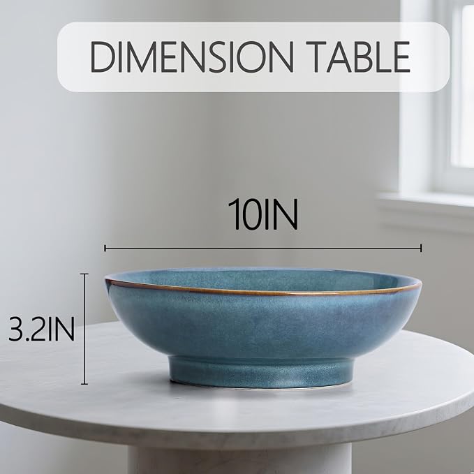 Ceramic Fruit Bowl, 10.2" Decorative Bowl, Large Fruit Bowl - Image 2