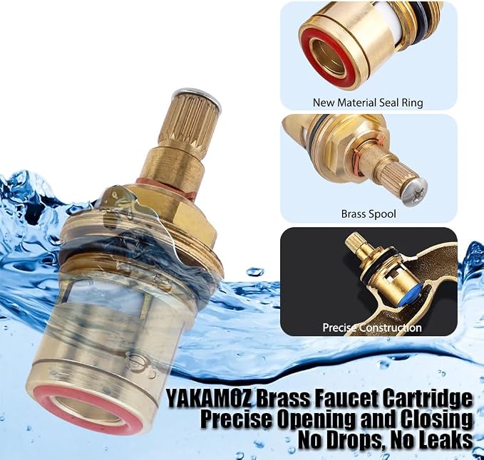 Yakamoz Brass Ceramic Faucet Cartridge, durable ceramic disc, smooth quarter - Image 8